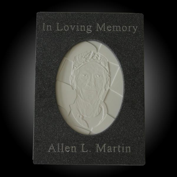 Memorial litho with backlight on